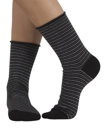 lichtgewicht Reizen Zwitsers Cette - zwart/witte gestreepte sokken - socksenmore