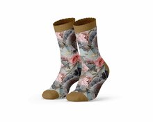 Dames sokken met print - Geo Roses (3-pak)