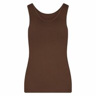 RJ Bodywear pure color dames hemd 32-013 - Espresso